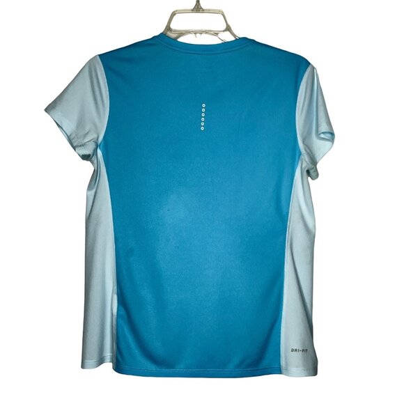 Nike Women's Breathe Rapid Dri -Fit Running Tee Blue Short Sleeve M - Picture 3 of 11